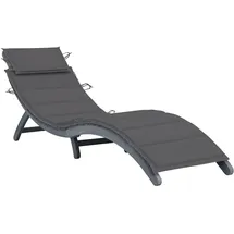 vidaXL 3064044 Gartenstuhl Lounge Gepolsterter Sitz Akazienholz Anthrazit