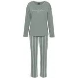 VIVANCE DREAMS Damen Pyjama grün gestreift Gr.32/34