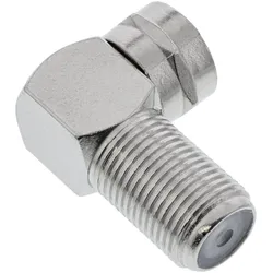 InLine F-Winkeladapter - F-Stecker / F-Buchse - Metall