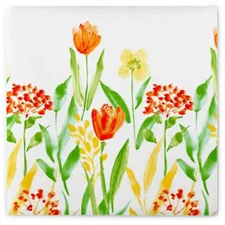 Airlaid Serviette Selma Frühling 40 x 40 cm, 50 Stück - Mank - Floral Blumen Blumenwiese
