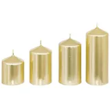 Atmosphera Créateur d'intérieur Kerzen Ø 5 cm 4 St. gold