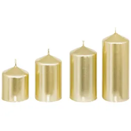 Atmosphera Créateur d'intérieur Kerzen Ø 5 cm 4 St. gold