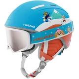 Head MOJO SET PAW Ski- und Snowboardhelm inkl. Brille, Paw Patrol Design, Rot/Blau