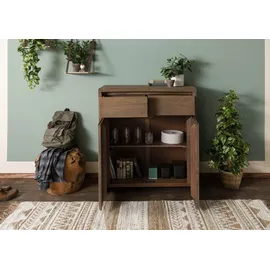 Massivmoebel24 Highboard Mango 100x48x111 braun geölt / sandgestrahlt PURE MANGO #101