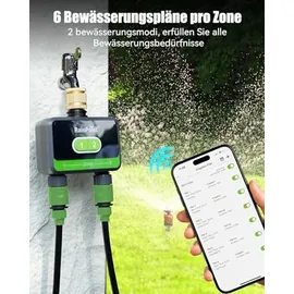 RAINPOINT Bewässerungscomputer 2 Ausgänge schwarz