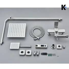 klarwerk LANA Duscharmatur Set mit Regendusche & Handbrause Silber 27271000