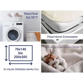 ZOLLNER Matratzenschoner Topper 180 x 200 cm weiß