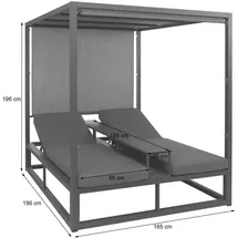MCW Lounge-Gartenliege 196 x 165 x 196 cm Dunkelgrau