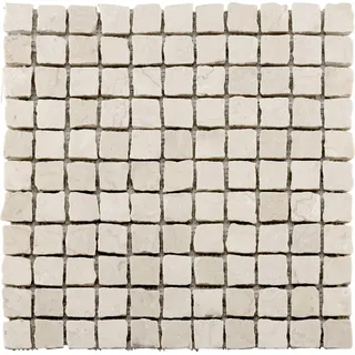 KNG Mosaikfliese Marmor Antik 30 x 30 cm beige Steinmaß: ca. 2,5 x 2,5 cm