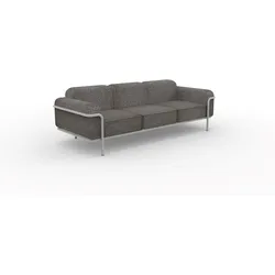 Hug 3-Sitzer Outdoor Sofa- Lounge Möbel Grau, Schlamm