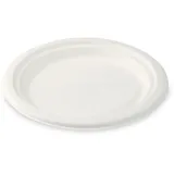 VEPATIM 50x Bio Desserteller Kuchenteller Salatteller rund aus Zuckerrohr O 17.5 cm
