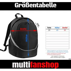 multifanshop Nürnberg Rucksack 2023 rot/schwarz Unisex one size