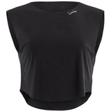 Winshape Damen Light And Soft Cropped Top Aet115ls Yoga-Shirt, Schwarz, XS EU