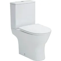 Sanicomfort Paros Stand-WC mit WC-Sitz Weiß spülrandlos