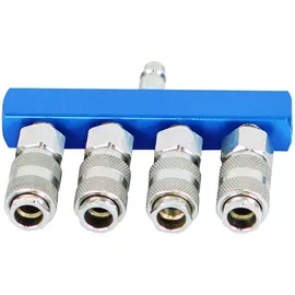 SCHEPPACH Zubehör-Set für Druckluftschnellkupplungen Scheppach | 1 Eingang, 4 Ausgänge | 1/4"
