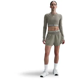 Nike Pro Dri-FIT 2in1 Shorts Damen Khaki/Grün XS