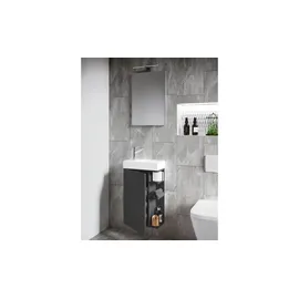 Möbel Kraft Lumia Badkombination 40 x 129 cm Anthrazit