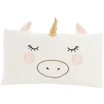 IDENA Kuschelkissen Einhorn 45 x 45 cm Weiß