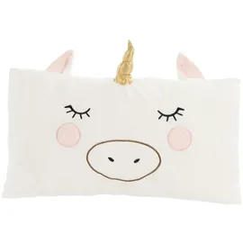 IDENA Kuschelkissen Einhorn 45 x 45 cm Weiß