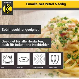 Krüger Karl Krüger Topf-Set 5-tlg. Kochtopf + Kochtopf + Kochtopf + Kochtopf + Kochtopf