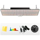 Vevor 200W Dimmbar Pflanzenlampe 30x40x12cm LED Pflanzenlampe 544x Samsung 281B Vollspektrum 26000lm Lichtstrom Wachstumslampe 760nm Infrarot-Wellenlänge Pflanzenlicht Gewächshaus Anbauzelt Balkon