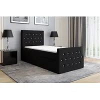 Mebloland Boxspringbett LILI mit Bonell-Matratze und Topper - 100x200