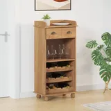 vidaXL Weinregal ASKIM für 12 Flaschen Honigbraun Massivholz Kiefer