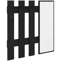 VidaXL Garderobenständer Wandmontiert Eiche Schwarz