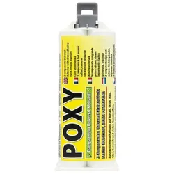 PETEC Poxy (50 ml) Epoxy-Klebstoff,Glas-Metall-Klebstoff,Universalklebstoff Transparent  98050