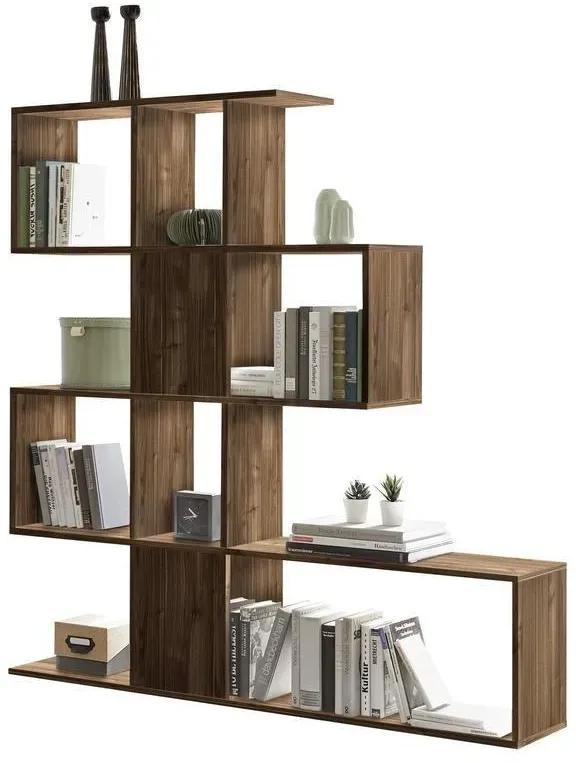 Bibliothèque séparateur design finition bois noyer L139 cm COMO