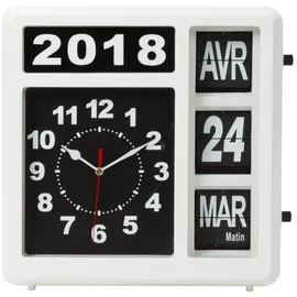 Perel Wanduhr 31,0 cm 31 x 31 cm weiß/schwarz