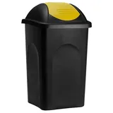 DEUBA Mülleimer 60 l Schwarz-Gelb