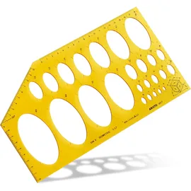 ARISTO Zeichenschablone orange-transparent