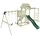 OUTDOORTOYS Spielturm Helsingborg mit Kinderschaukel Dunkelgrün
