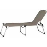 Siena Garden Dreibeinliege XXL 209 x 69,5 x 86 cm taupe klappbar