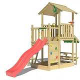 Jungle Gym Spielturm Keep mit Rutsche und Wasseranschluss Grün/Rot