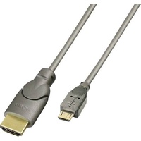Lindy Handy Kabel [1x USB 2.0 Stecker Micro-B - 1x HDMI-Stecker] 0.50m
