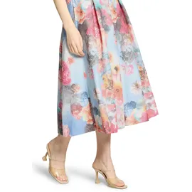 Vera Mont Faltenrock Damen Floral Blau 42