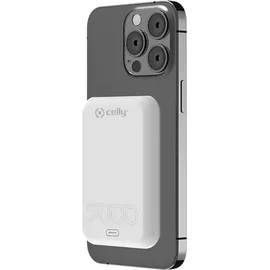 CELLY MAGPB5000EVOWH, 5000 mAh, QI, MagSafe, weiß