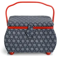 Prym 612031 Kyotos schwarz/weiß L Nähkorb, Baumwolle, L