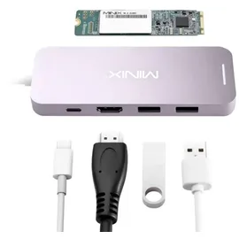 MINIX NEO-S2GR USB-C-Miniport-Adapter mit 240-GB-Solid-State-Laufwerk (SSD), HDMI, USB Typ C, 2 x USB 3.0