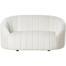 Beliani Sofa 2-Sitzer Malung Samtstoff Cremeweiß