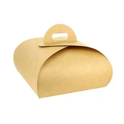 25 Stk. Kleine Kraftpapierschachtel für Kuchen im Schmetterlingsformat (26x26x14 cm) Ref TAR001
