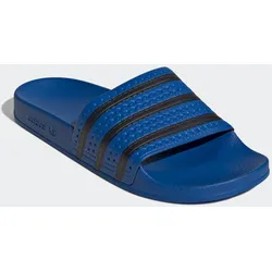Badesandale ADIDAS ORIGINALS "ADILETTE SLIDES", Gr. 39, blau, core schwarz, blau, Synthetik, sportlich, Schuhe