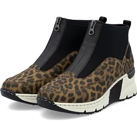 Rieker N6352-90 Schlupfstiefel Textil & Synthetik Damen in braun-Kombi - Gr. 40