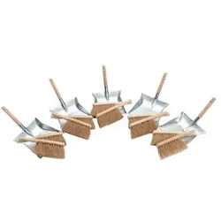 Kehrschaufelset m. Holzgriffe 10xKokoshandfeger 5xKehrschaufel