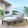 Svita Peach Gartenliege Sonnenliege Polsterauflage Klappbar Polyrattan Schwarz