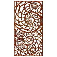 vidaXL Garten-Wanddeko 105x55 cm Cortenstahl Muschel-Design