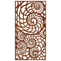vidaXL Garten-Wanddeko 105x55 cm Cortenstahl Muschel-Design