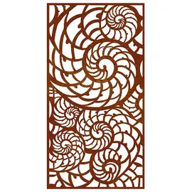 vidaXL Garten-Wanddeko 105x55 cm Cortenstahl Muschel-Design